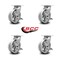 Service Caster 6 Inch V Groove Semi Steel Swivel Caster Set with Roller Bearings and Brakes SCC SCC-30CS620-VGR-TLB-4 - alternate 6